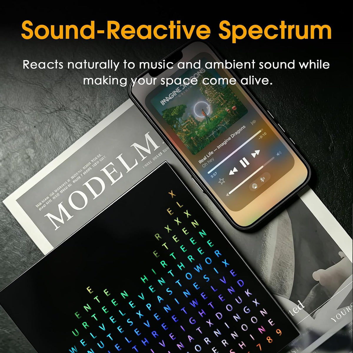 Douk Audio Desktop Word Clock: Music Spectrum Display (TX1)