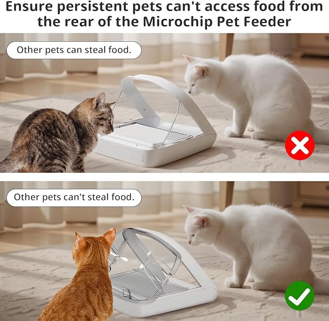 Rear Cover for Automatic Microchip Cat Pet Feeder (2 Pack)
