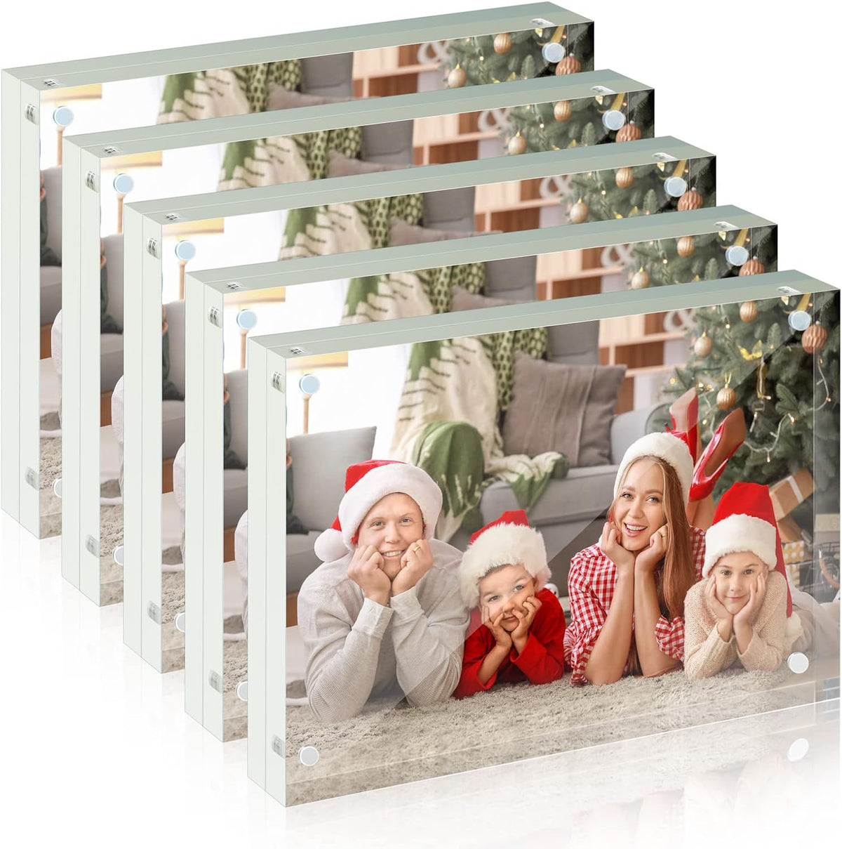 Syntrific 5x7 Acrylic Photo Frame 5Pack Premium Acrylic Photo Frame Magnetic ...