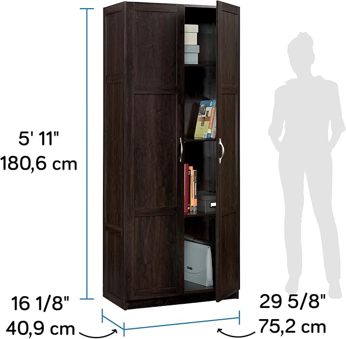 Sauder Storage Cabinet/ Pantry cabinets, 29.61 " x D: 16.02 " x H: ...