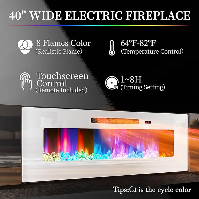 AMERLIFE Fireplace TV Stand