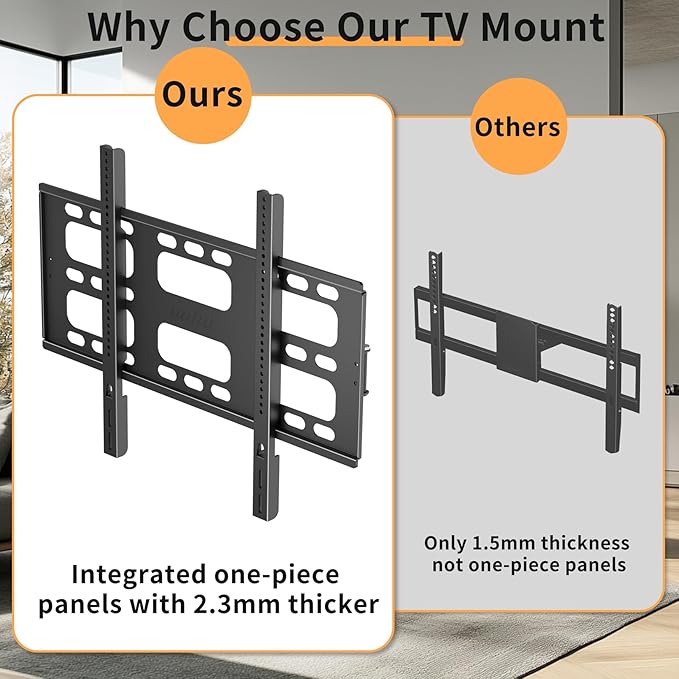 unho Heavy TV Wall Mount for 55 65 75 85 86 95 98 100 Inch TVs up to 264 lbs