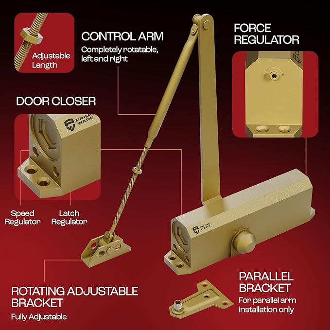 PrimeWare DC-600 Automatic Adjustable Door Closers