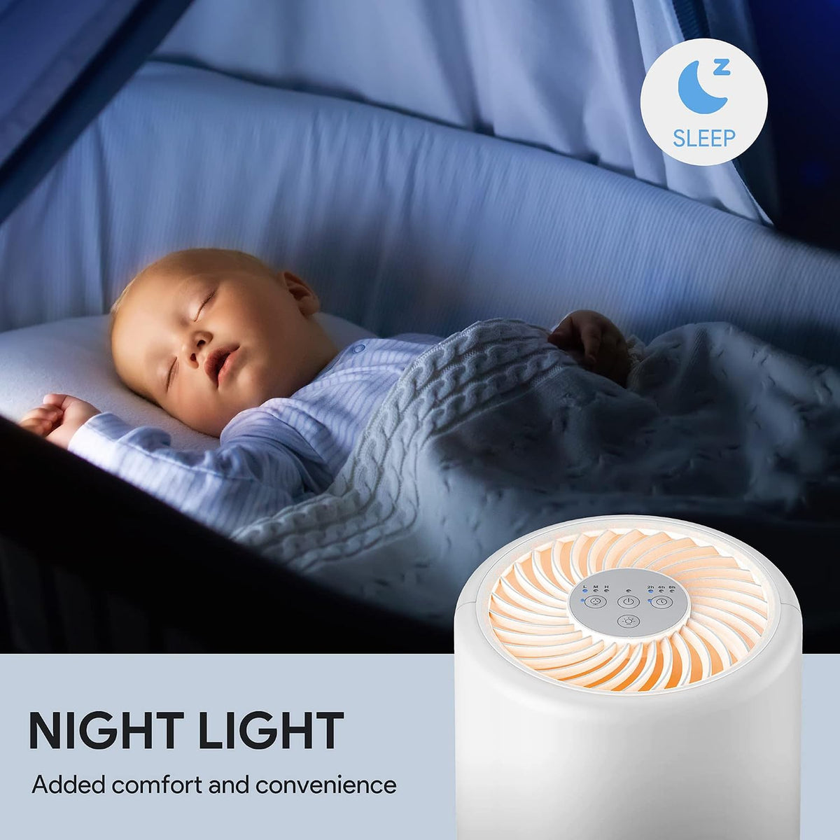 Air Purifiers for Bedroom, FULMINARE H13 True HEPA Filter (White 2 Pack)