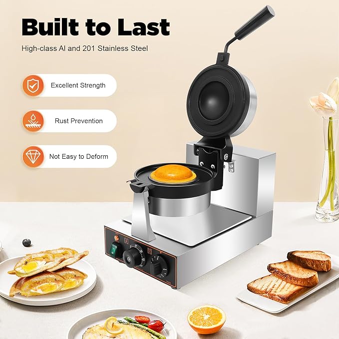 Electric Burger Baking Machine Commercial Cone Maker Double-Sided Constant