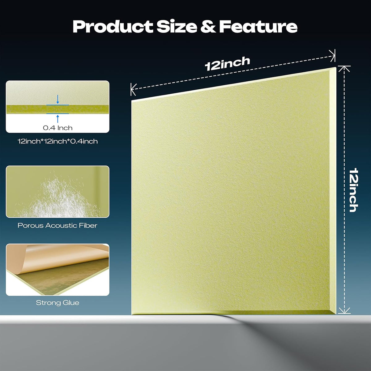 Sonicism 12 Pack Acoustic Wall Panels