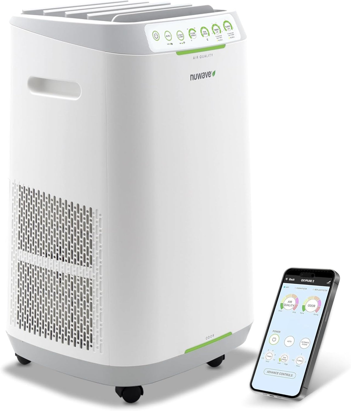 Nuwave Forever Smart Air Purifier for Home, Never Replace Air Filter System