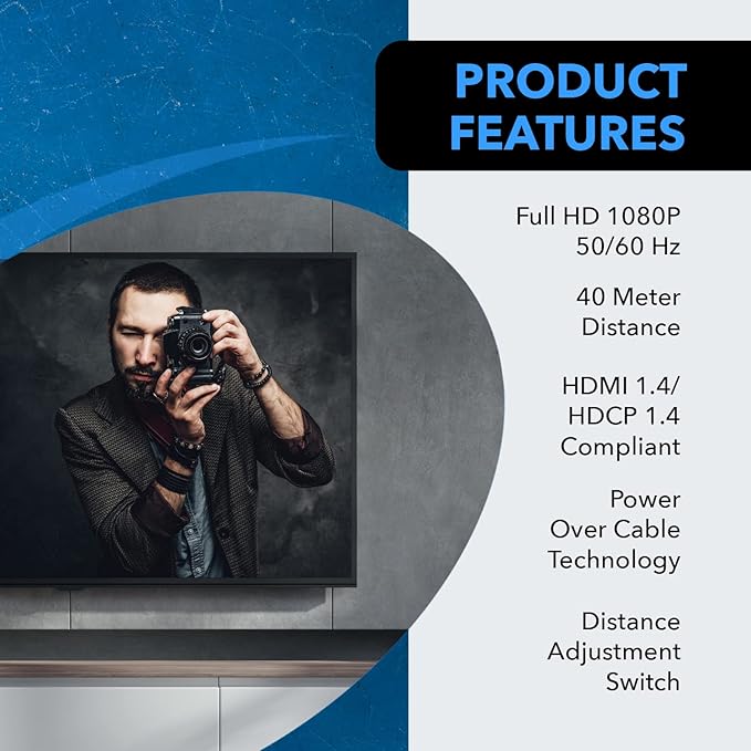 OREI HDMI Over Ethernet Extender– HDMI 1.4