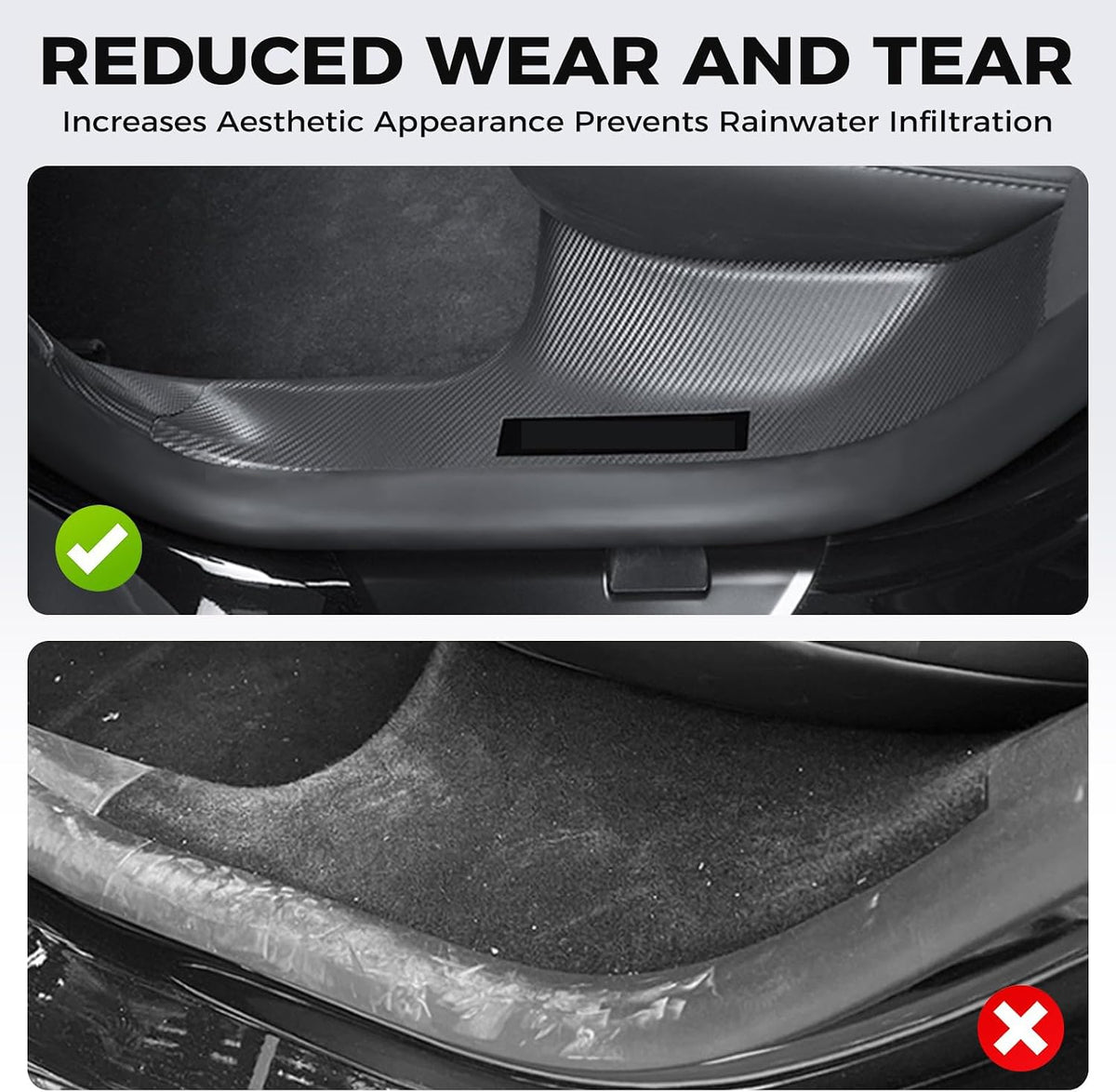 8Pc Door Sill Protector for Tesla Model 3 Highland 2027 2023 2024 2025 2026
