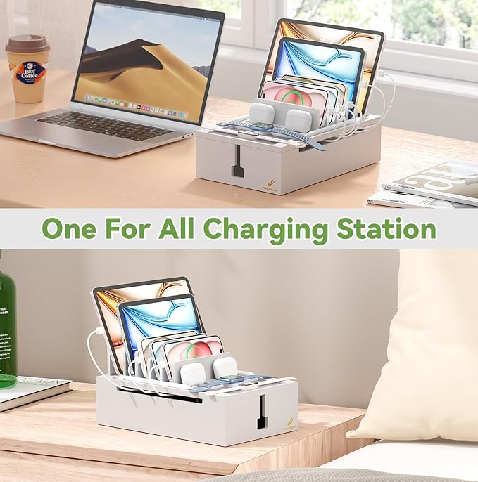 Pezin & Hulin Bamboo Charging Station, Electronic Devices Organizer