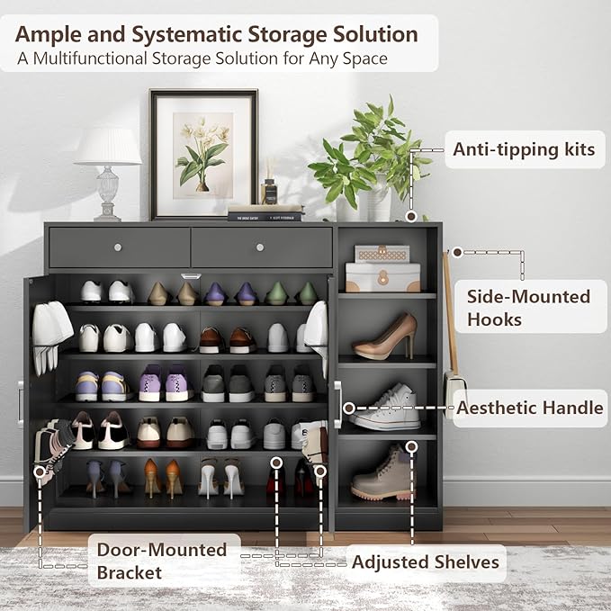 Loomie 5-Tier Shoe Cabinet