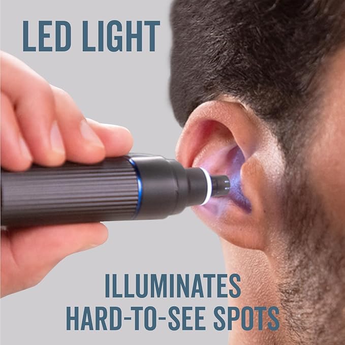 Microtouch Titanium Edge Ear & Nose Trimmer – Dual Rotary Blade Heads