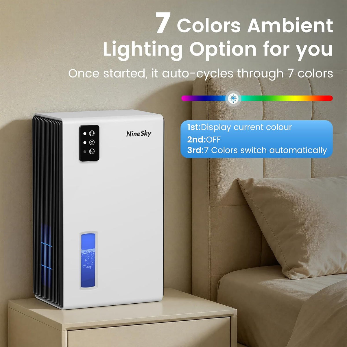 Dehumidifiers for Home, 1000 Sq Ft Dehumidifier with 95oz Tank Auto Shutoff