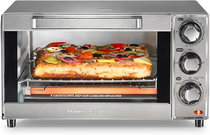 Hamilton Beach Countertop Toaster Oven & Pizza Maker Large 4-Slice Capacity