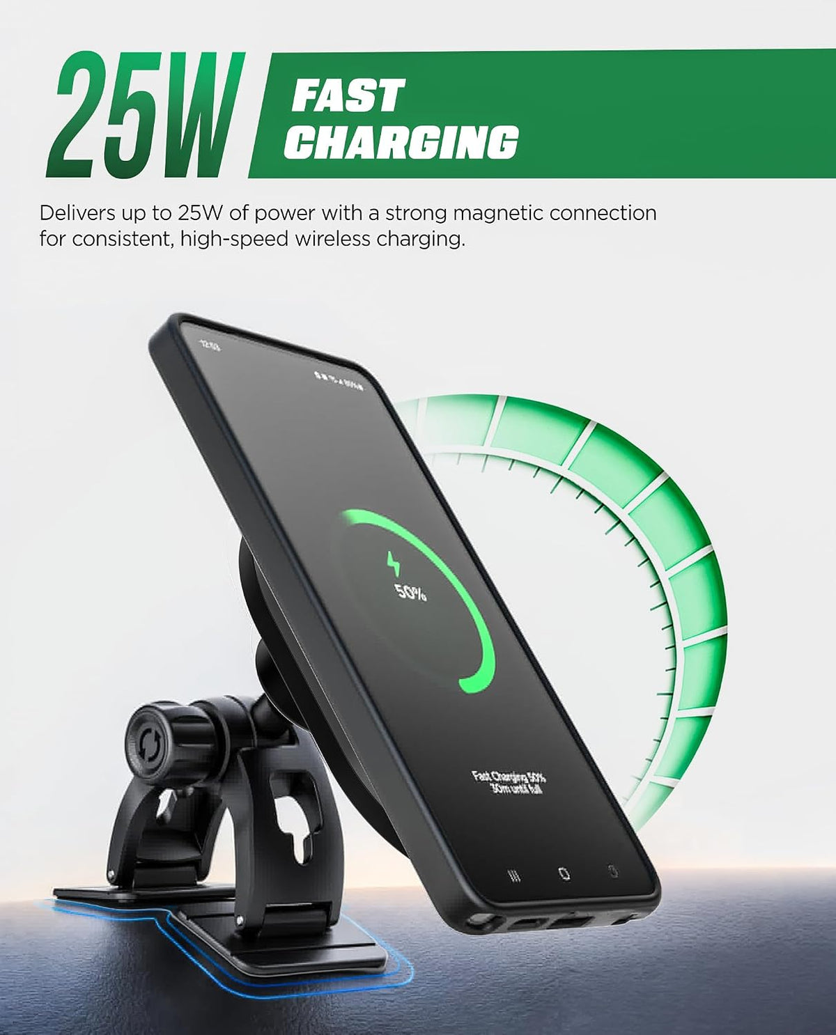 Galvanox Magnetic Wireless Car Charger Mount for Samsung Galaxy Phones, Qi2.2...