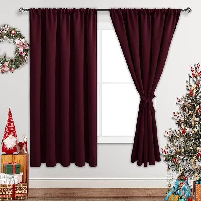 JIUZHEN Christmas Blackout Curtains