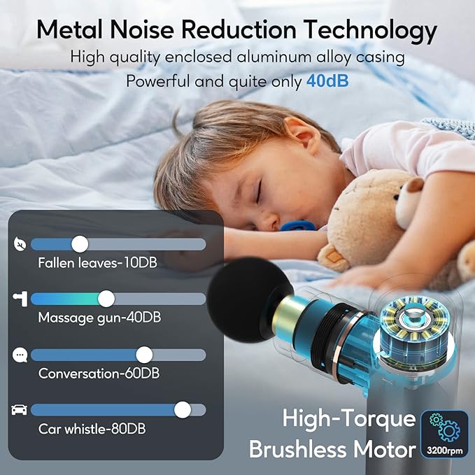 arboleaf Massage Gun Deep Tissue, Full-Metal Electric Portable Hand Held