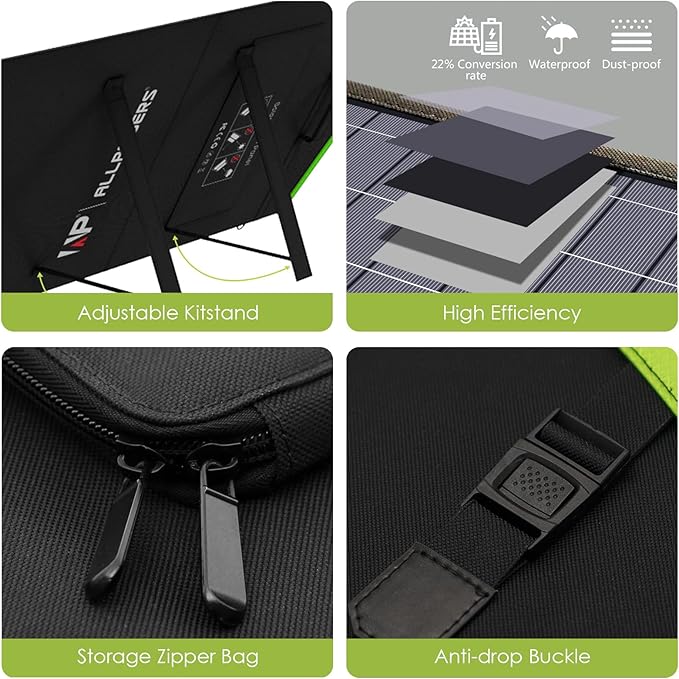 ALLPOWERS SP033 200W Portable Solar Panel Foldable, 23% High Efficiency Solar