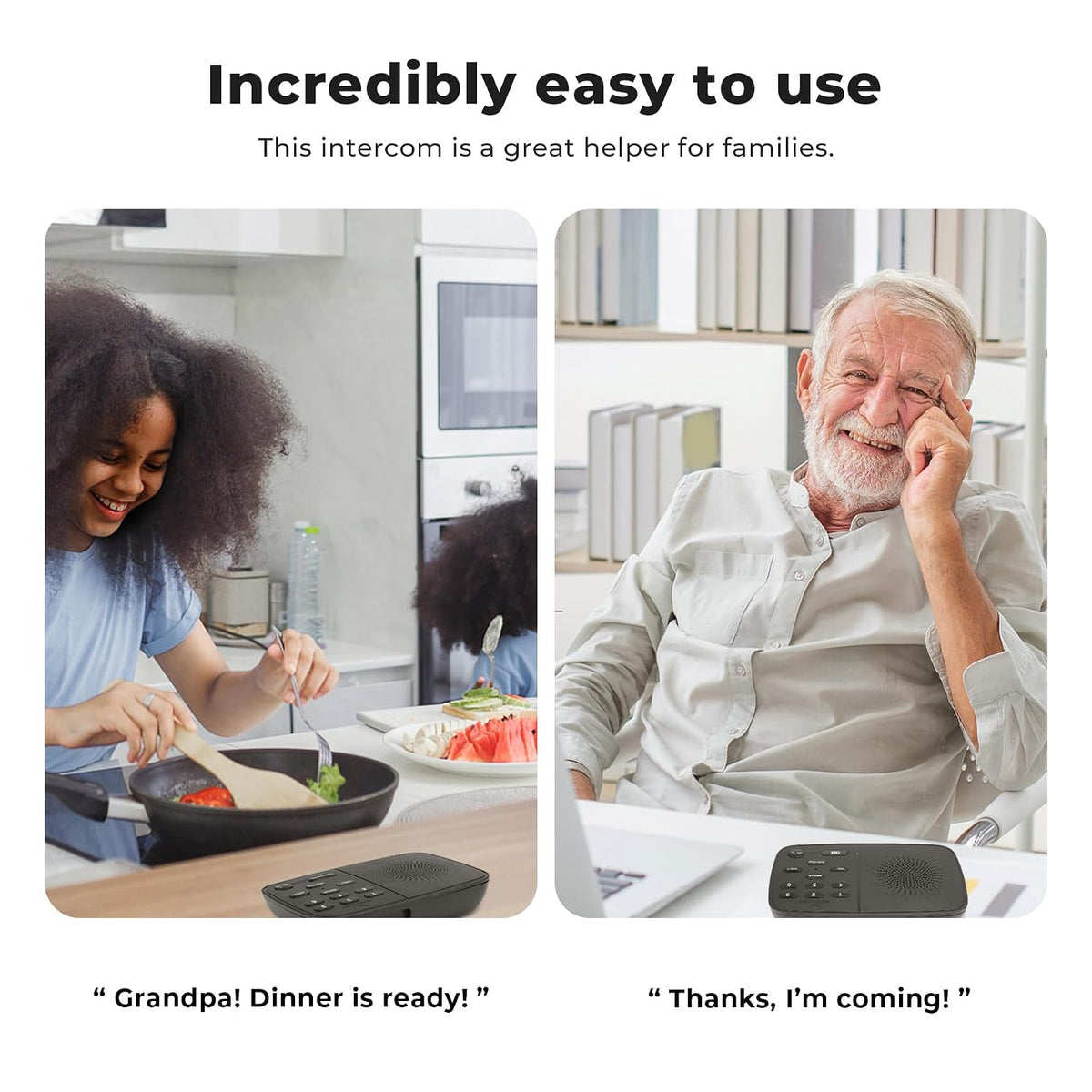 Hosmart UltraSpeak Pro Intercoms Wireless for Home, Two-Way Real-time Interco...