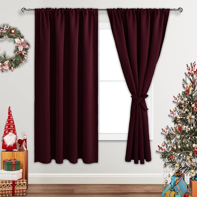 JIUZHEN Blackout Curtains for Bedroom (Set of 2)