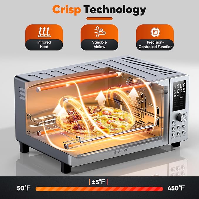 Nuwave Bravo Pro Convection Air Fryer Toaster Oven Combo, 2025 New and Improved