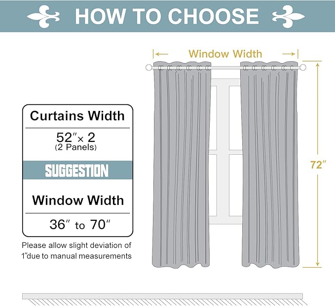 ChrisDowa White 100% Blackout Curtains