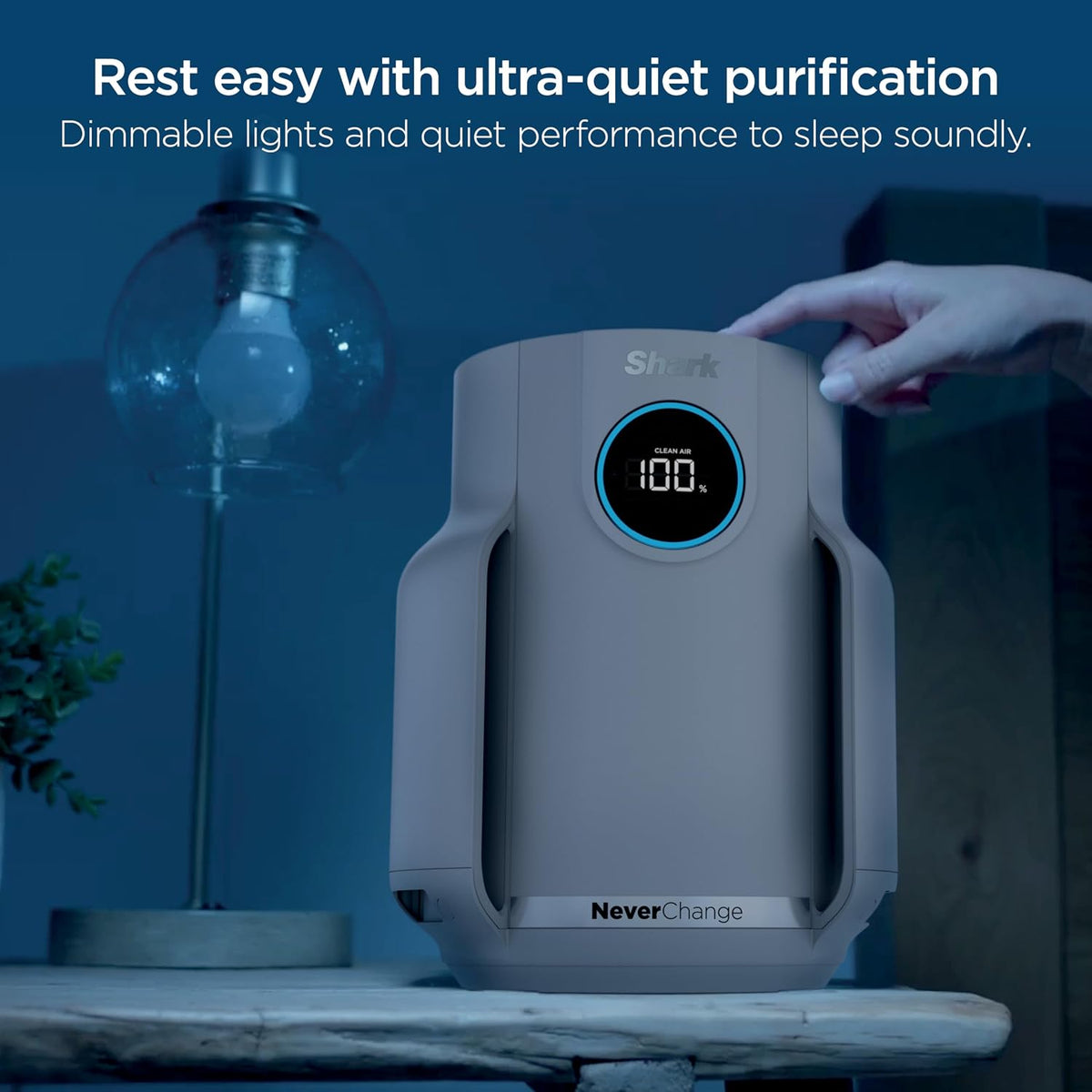 Shark NeverChange Compact Pro Air Purifier, HP071BRN, Winter Fog