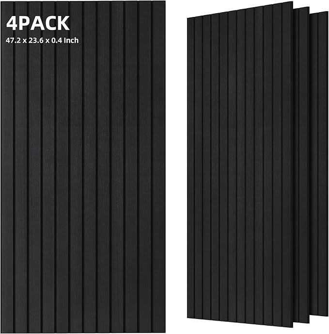 TO-TH Wood-Look Acoustic Panel, 4 Pack 47.2” x 23.6” Soundproof Wall Panels