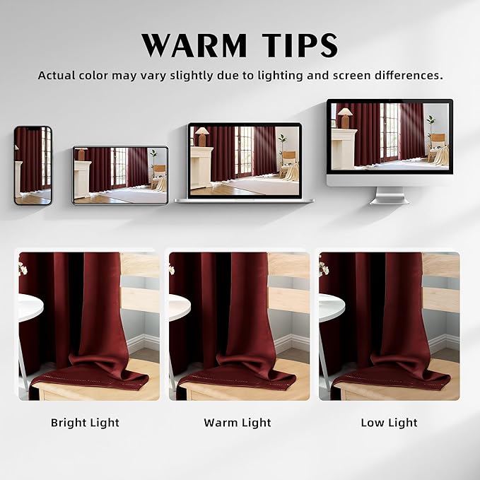 100% Blackout Curtains 84 Inch Length
