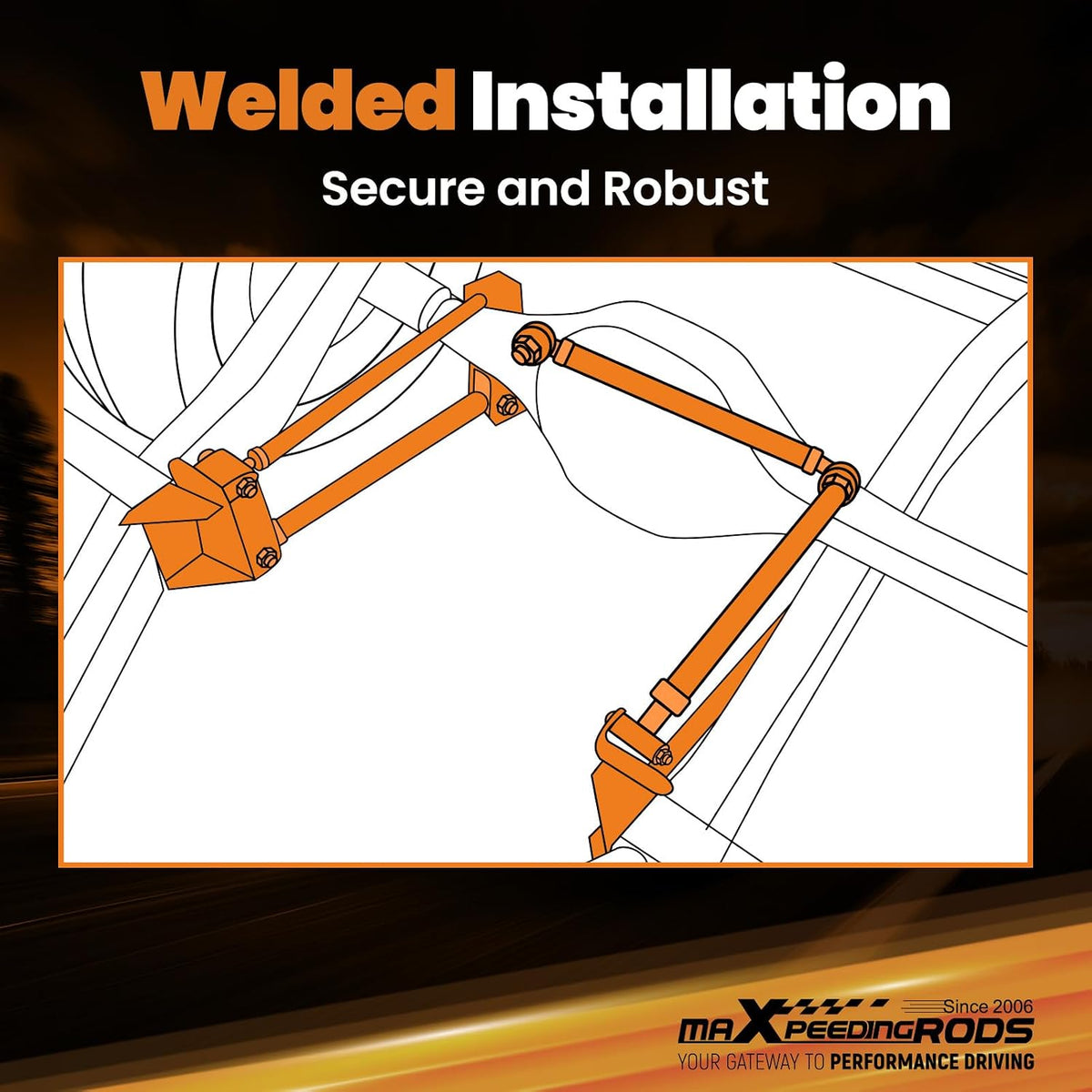 maXpeedingrods Universal Parallel 4 Link Kit for Classic Car & Truck