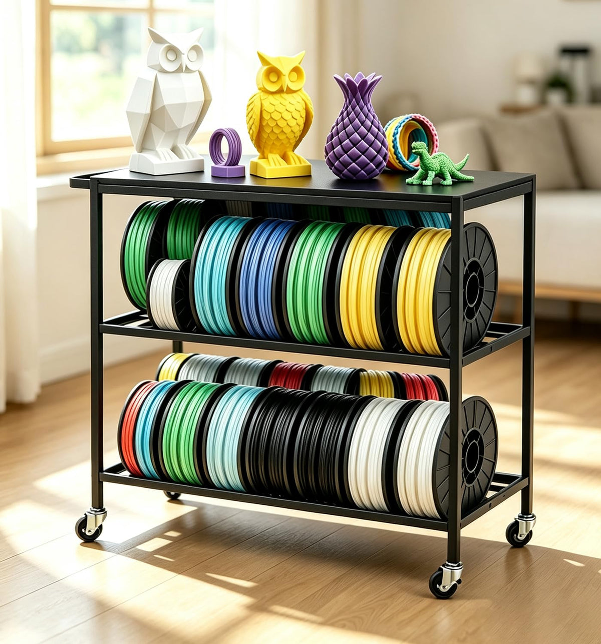 3D Printer Table, Sturdy 3D Printer Stand with 3D Printer filament storage