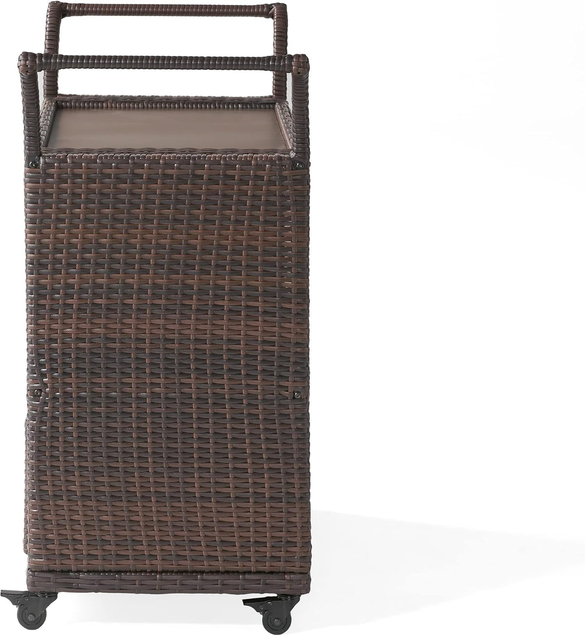 Christopher Knight Home Corona Outdoor Wicker Bar Table Cart, Multibrown