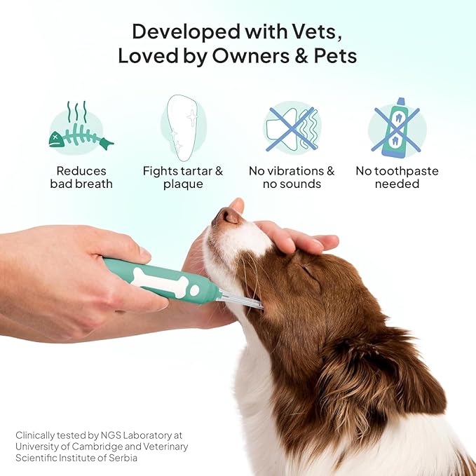 Dog Toothbrush | Innovative Eletrolytic Technology | Improves Oral Health &