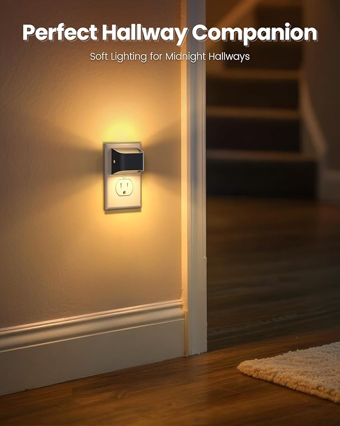 NIORSUN Night Lights Plug Into Wall, Auto Brightness Sensor Night Light (8 Pack)