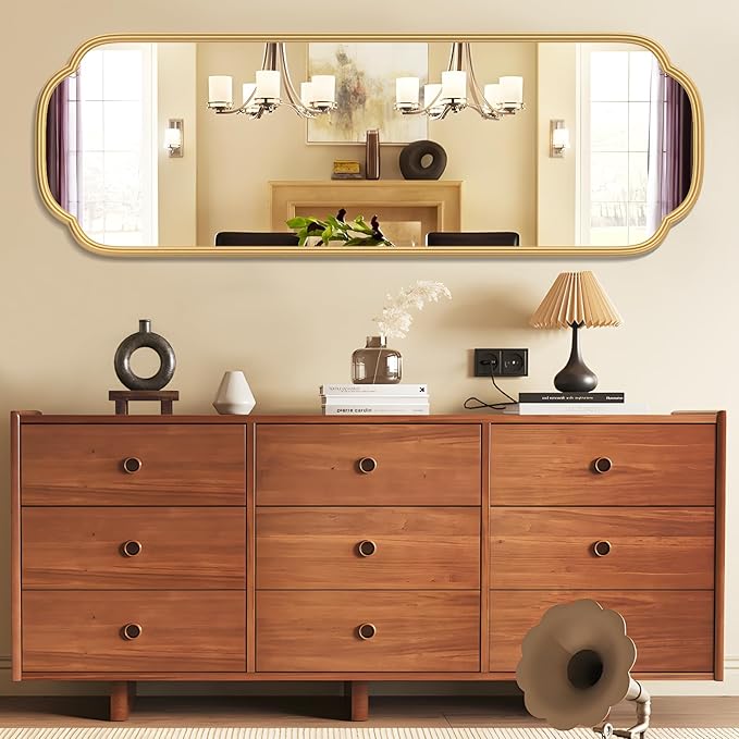 48"x16" Gold Door Mirror Full Length Over The Door