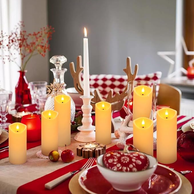 24 Pack Christmas Decoration Flickering Flameless Candles, Battery Operated