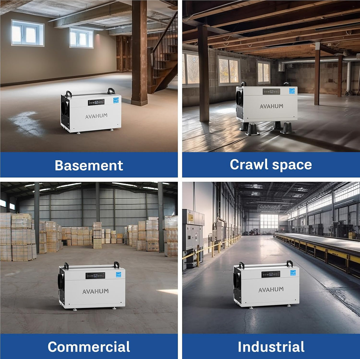 155 Pint Crawl Space Dehumidifier with Pump Built-In & Drain Hose