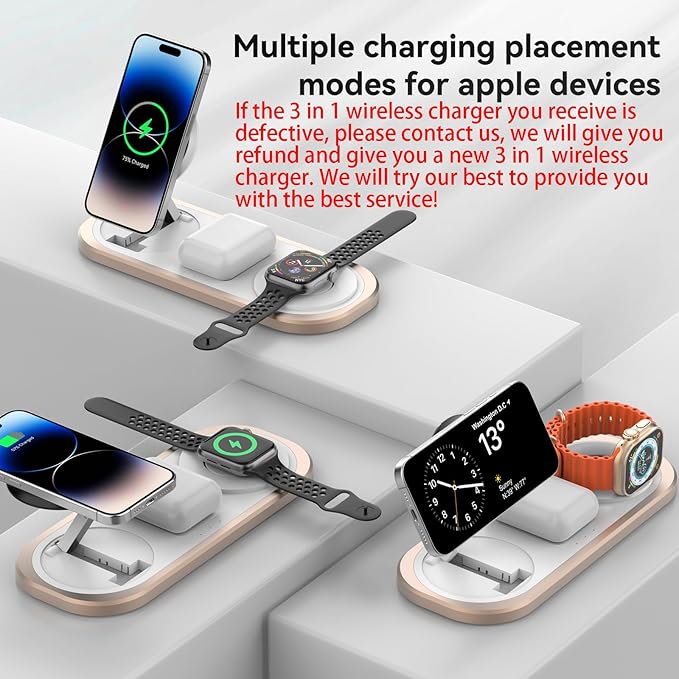 3 in 1 Fast Wireless Charger Stand