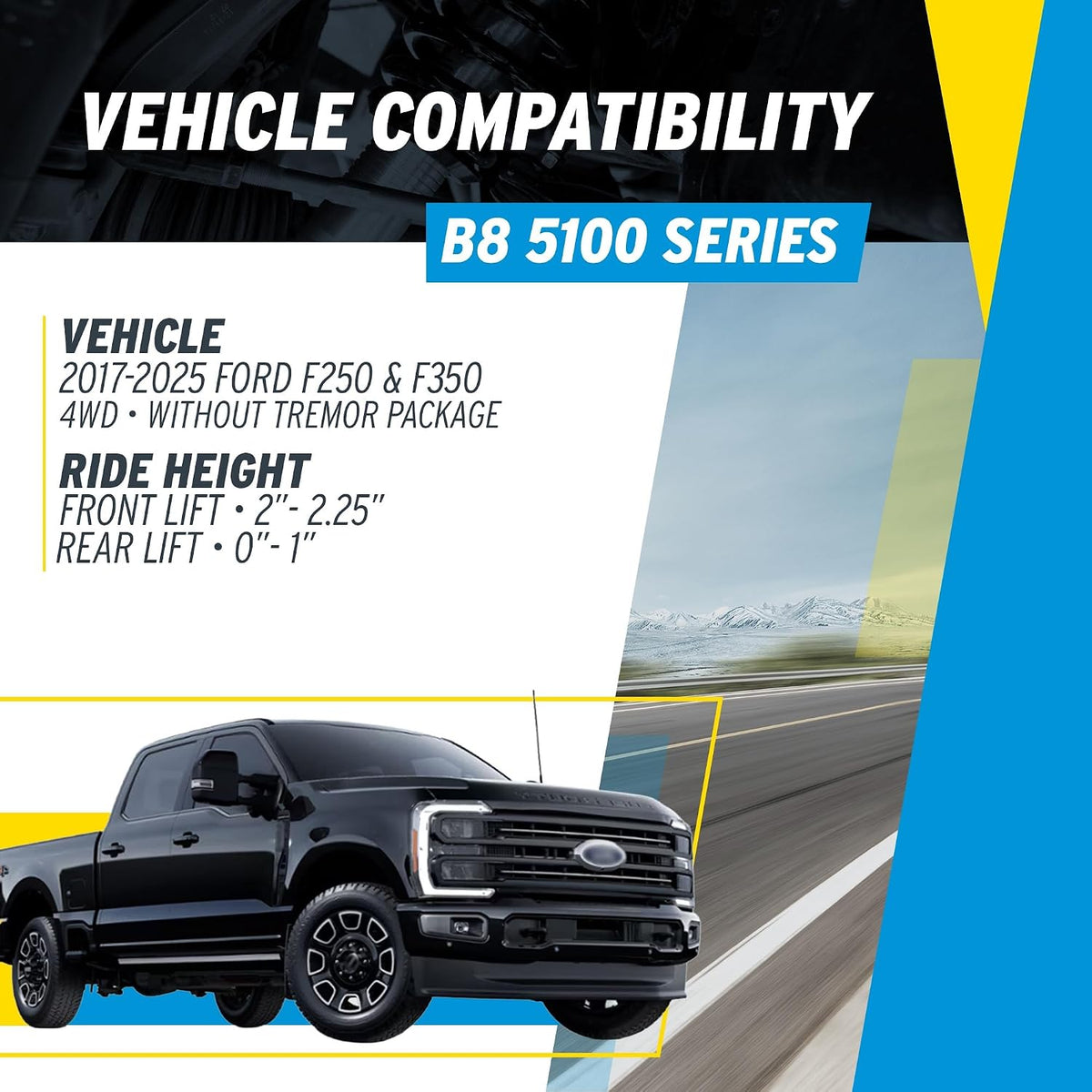 Bilstein Set of Front and Rear B8 5100 Series Shocks Compatible with 2017-202...