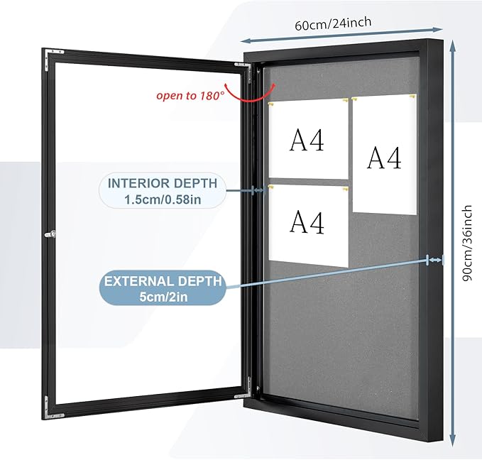 Enclosed Bulletin Board Outdoor Noticeboard