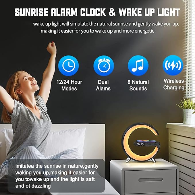 Smart Table Lamp, 15W Wireless Charger Station