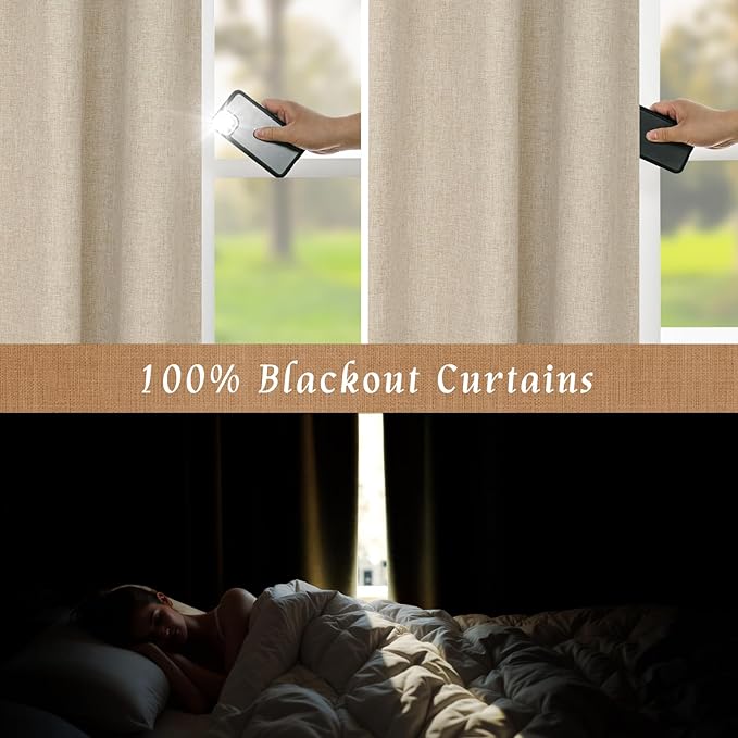 LAMIT 100% Blackout Window Curtains