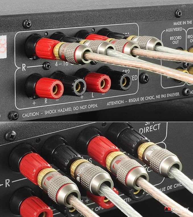 Nakamichi FanLock Excel Series 24k Gold Plated Banana Plugs 10 AWG