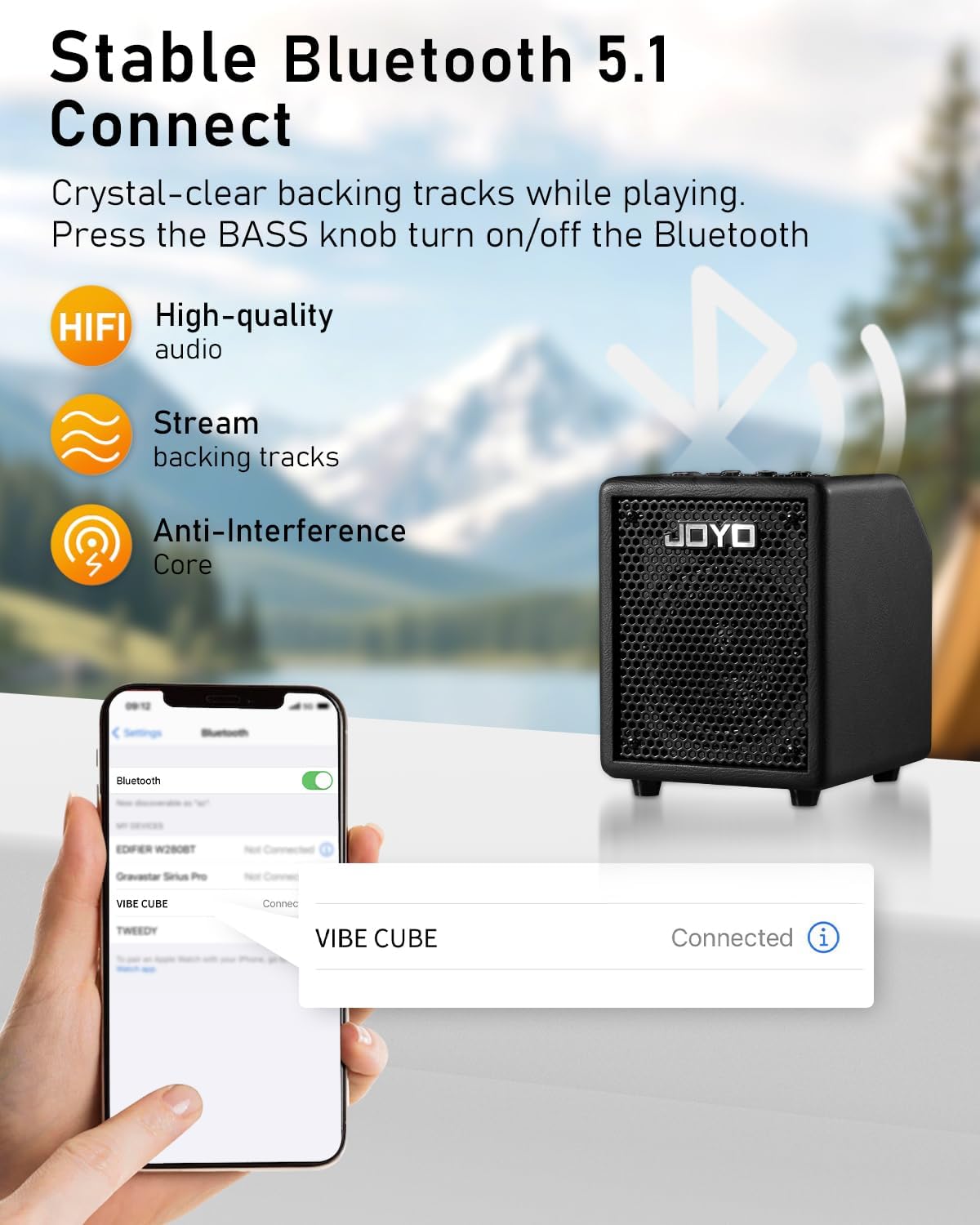 JOYO 30W Bass Amp Portable Combo Amplifier 4" Speaker with Bluetooth 5.1...