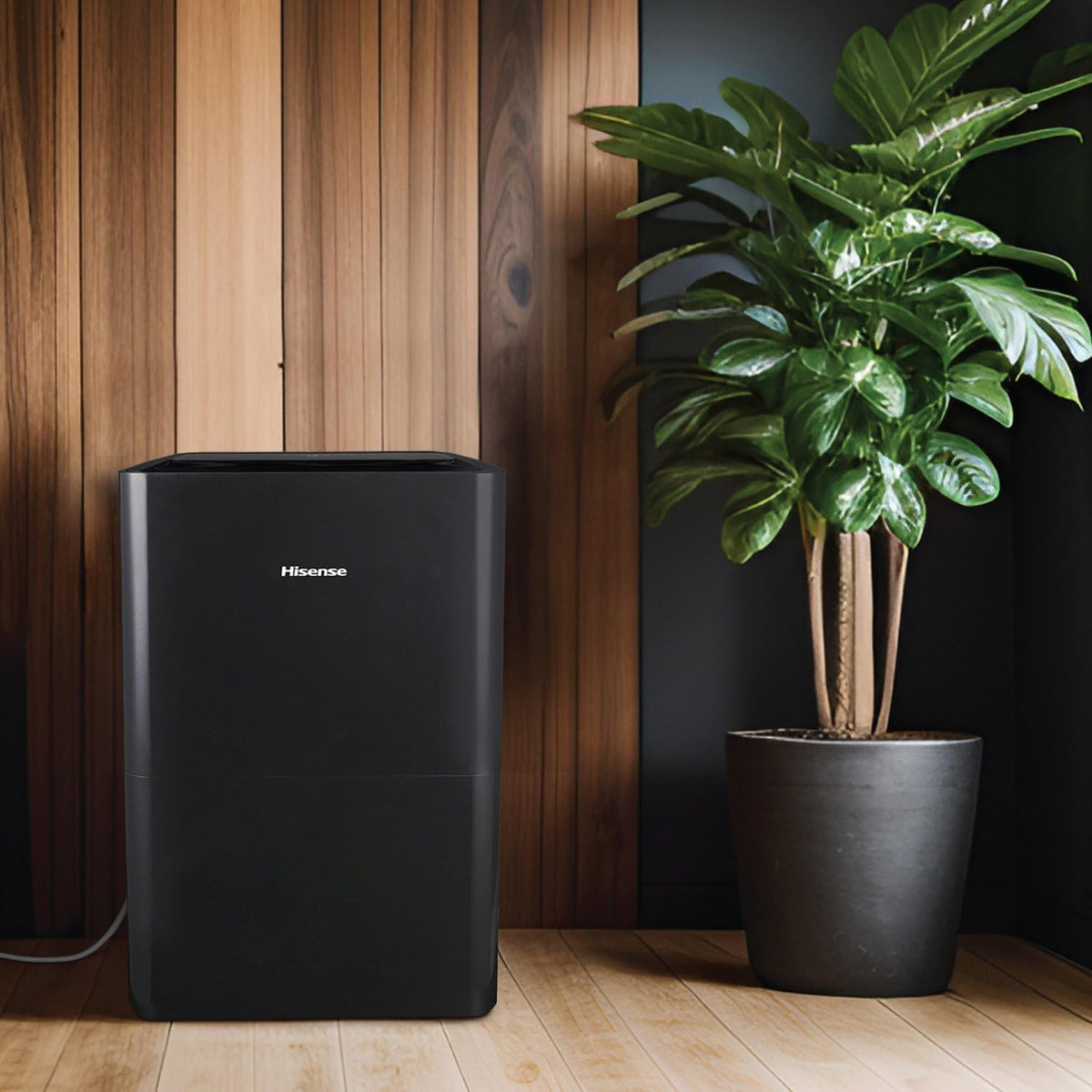 Hisense 50-Pint Lift-Up Portable Dehumidifier with Built-In Pump, Black