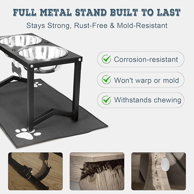 Elevated Dog Bowls, Metal Raised Dog Bowl Stand