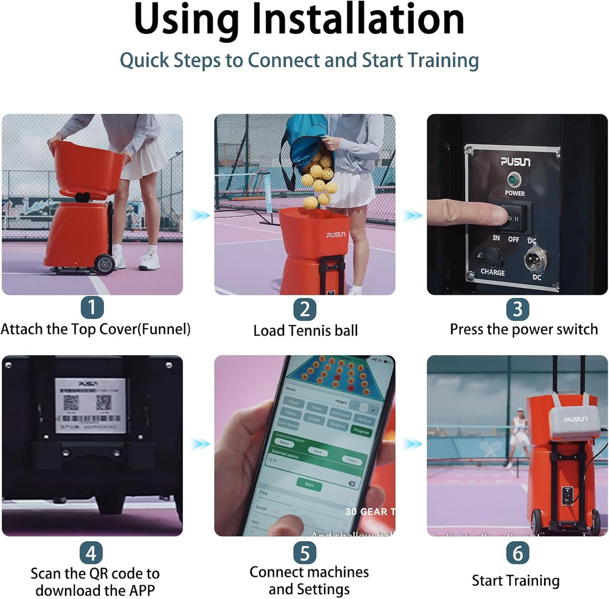 PP SMART PRO Pickleball Machine, Professional Automatic Ball Launcher with Ap...