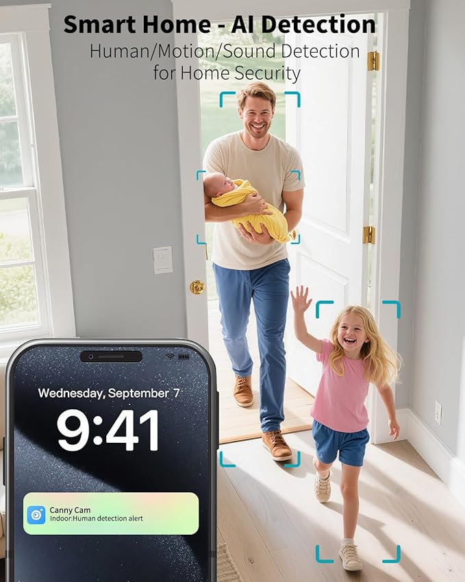 VIMTAG 5G 4MP Security Camera Indoor, 2 Pack Dog Camera