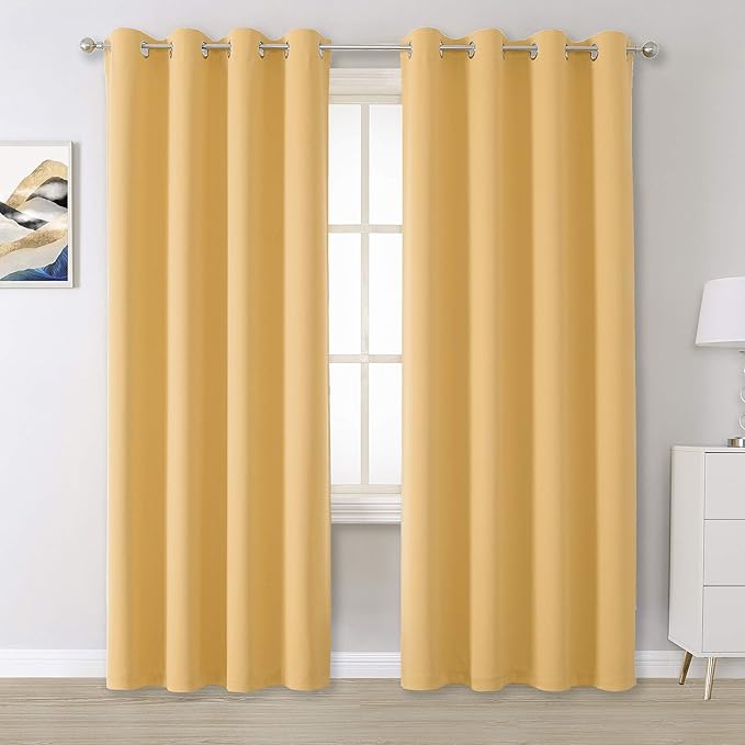 Desert mist Curtains 84 Inches Long Blackout Curtain Panels