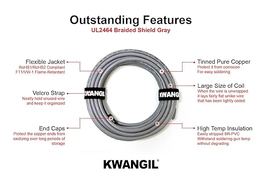 KWANGIL 3C 14AWG AMESB Shielded Cable Wire